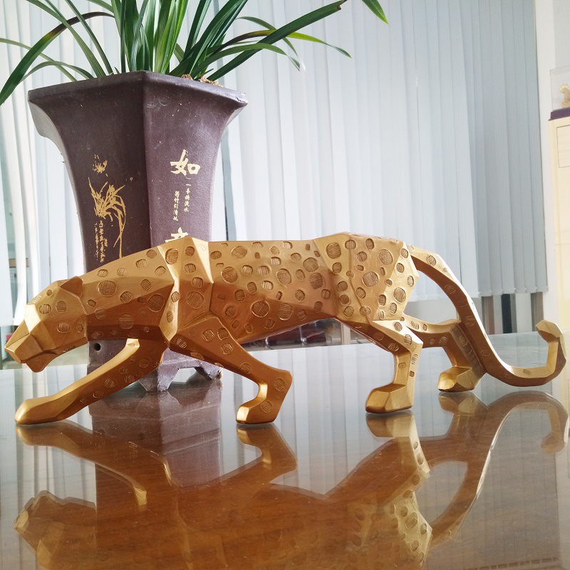 Home Improvement Years - Rękodzieło z żywicy Leopard Styl Skandynawski